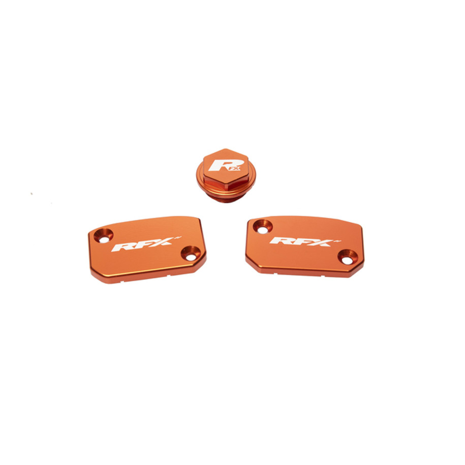 Jeu de bouchons de réservoir RFX Pro (Orange) - KTM SX/SXF (Frein et embrayage Brembo)