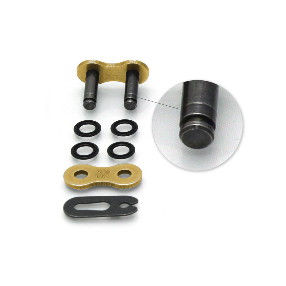 Attache type clip D.I.D 520VX3 X-Ring 520