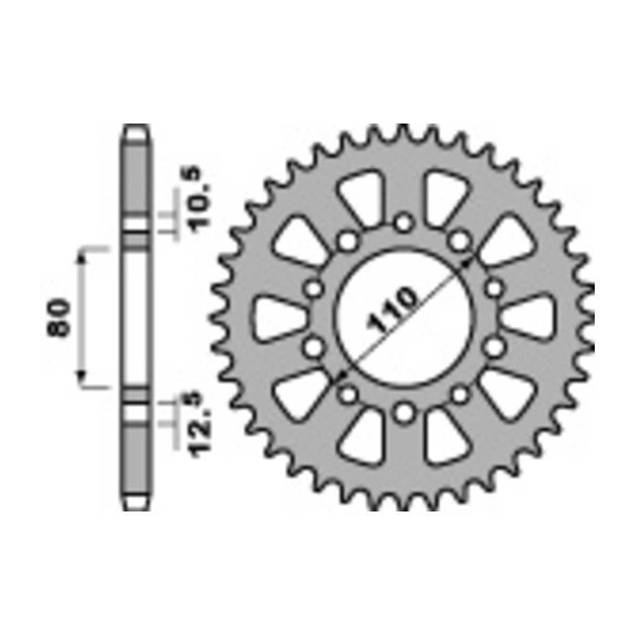 Pignon PBR acier standard 334 - 520