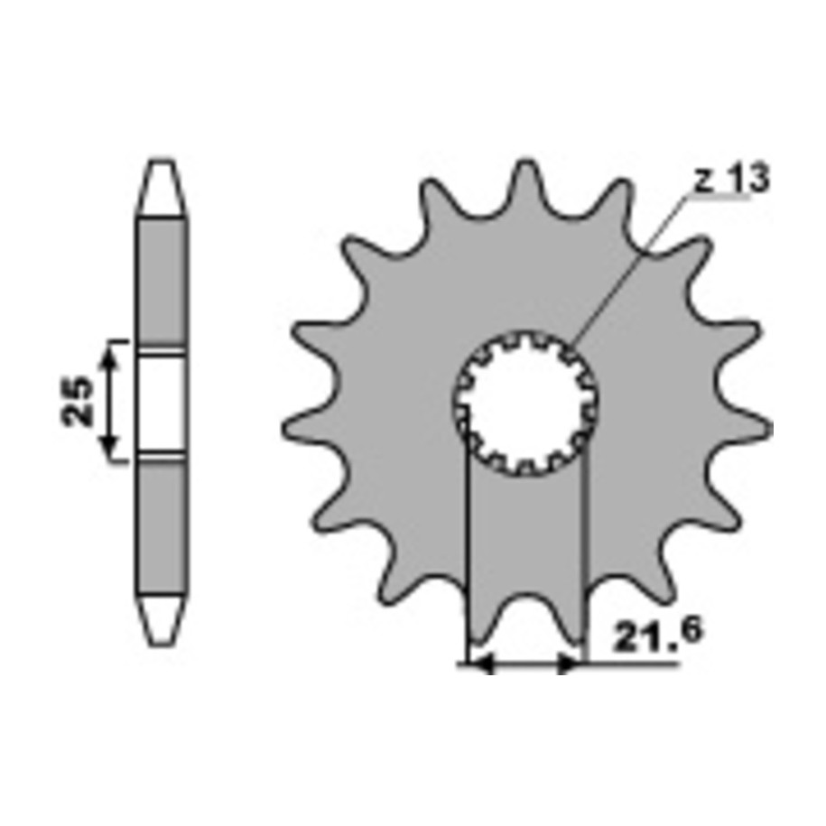 Pignon PBR acier standard 518 - 630