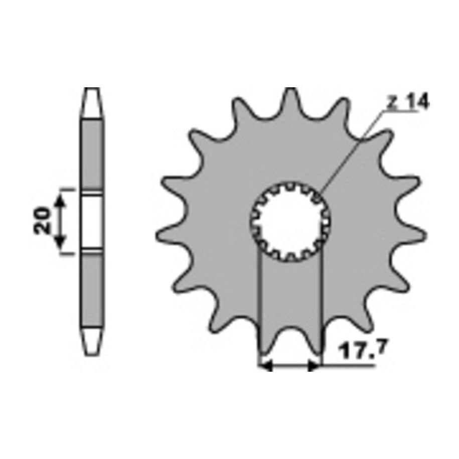 Pignon PBR acier standard 440 - 520