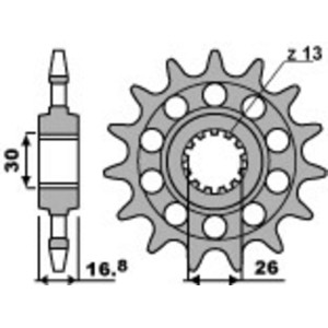 Pignon PBR acier standard 347M - 520