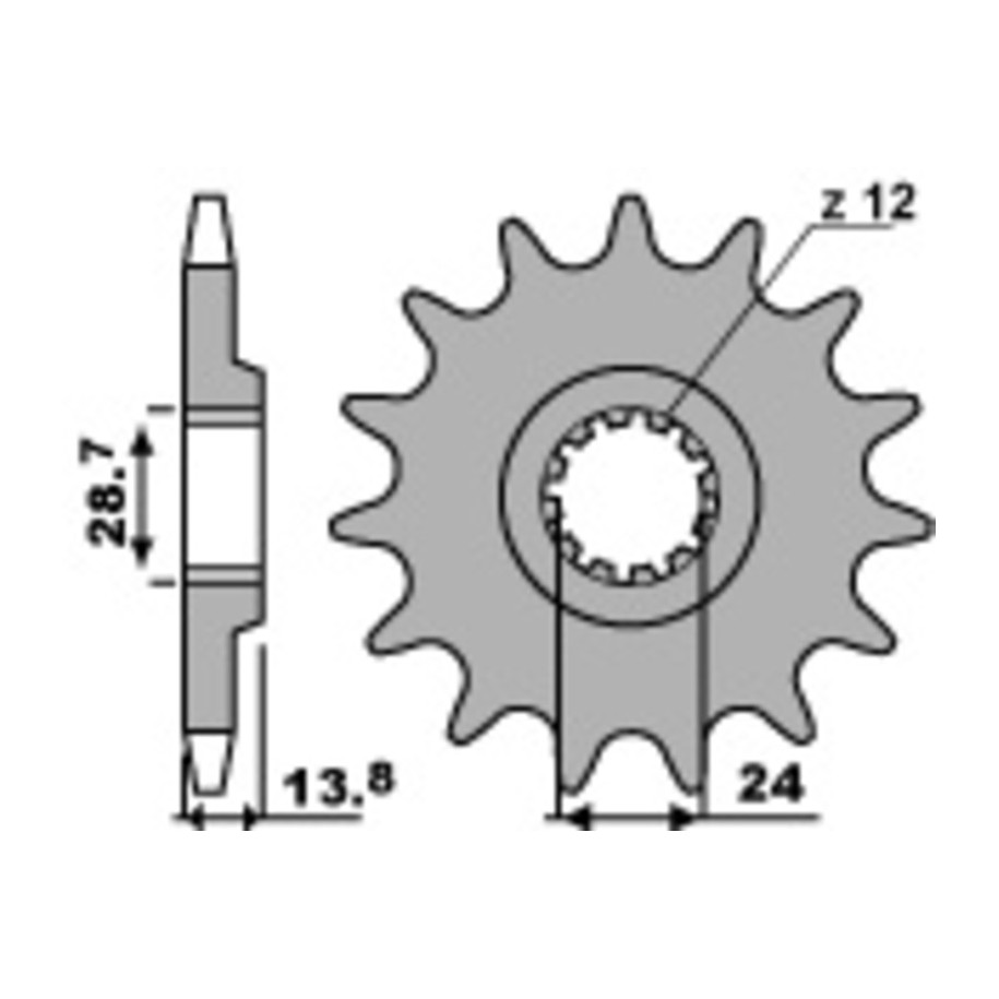 Pignon PBR acier standard 2077 - 530