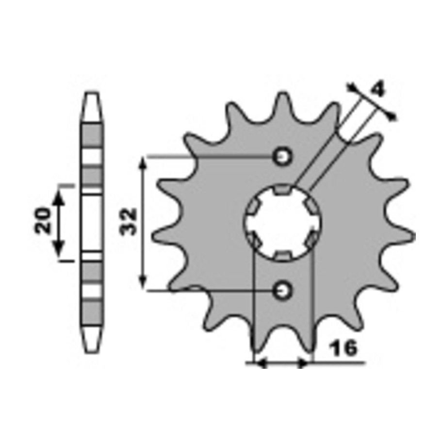 Pignon PBR acier standard 2182 - 428