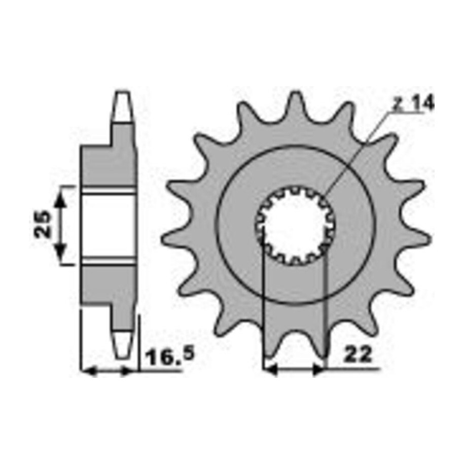 Pignon PBR acier standard 2114 - 525