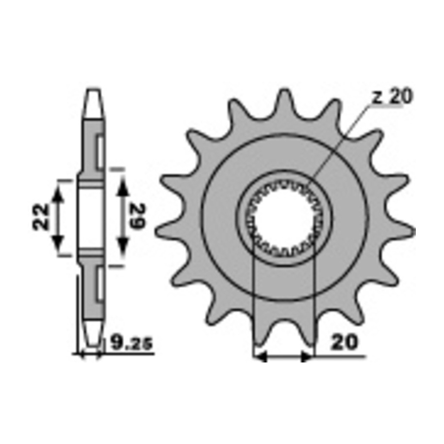 Pignon PBR acier standard 2146 - 520