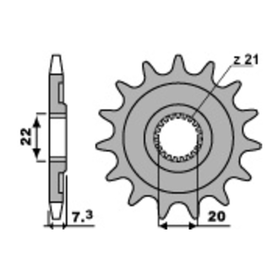 Pignon PBR acier standard 2120 - 520