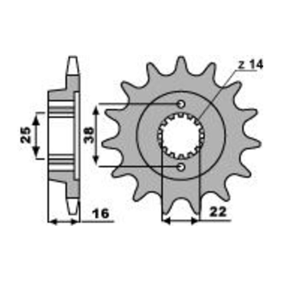 Pignon PBR acier standard 2222 - 525
