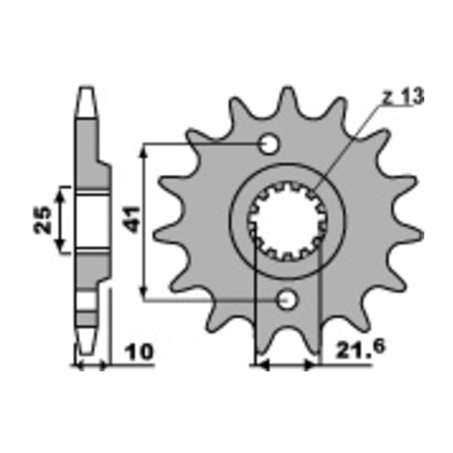 Pignon PBR acier standard 345 - 520