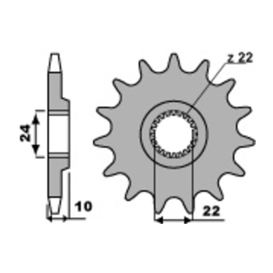 Pignon PBR acier standard 402 - 520