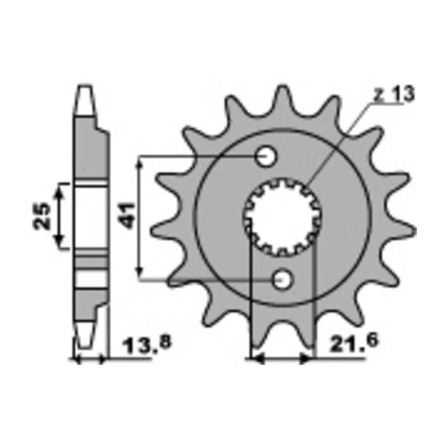 Pignon PBR acier standard 346 - 525