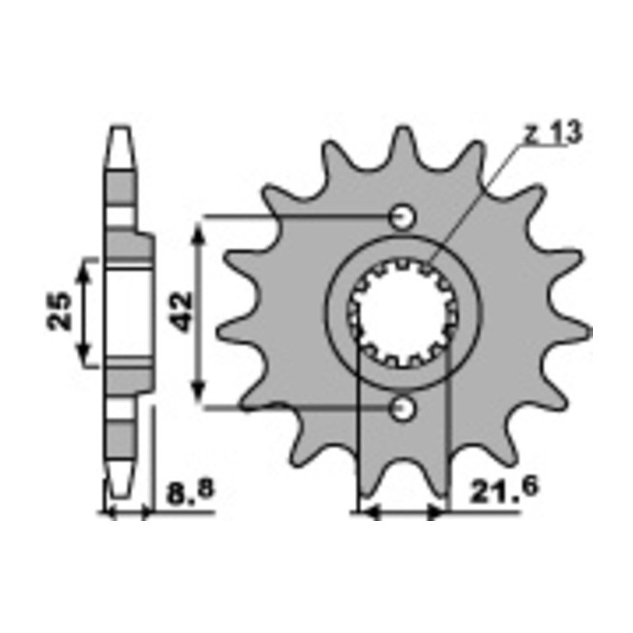 Pignon PBR acier standard 523 - 520