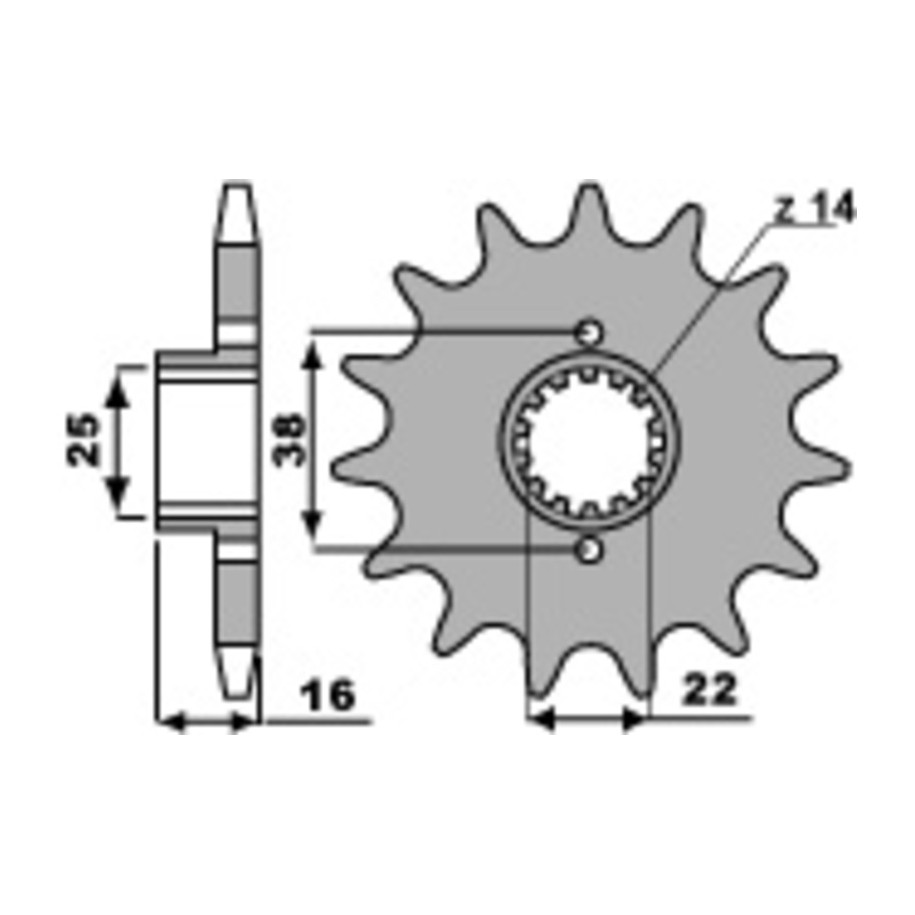 Pignon PBR acier standard 490 - 520