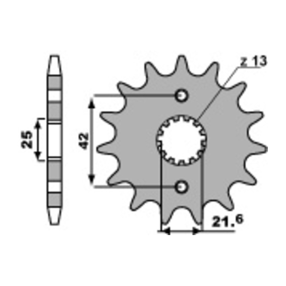 Pignon PBR acier standard 513 - 530