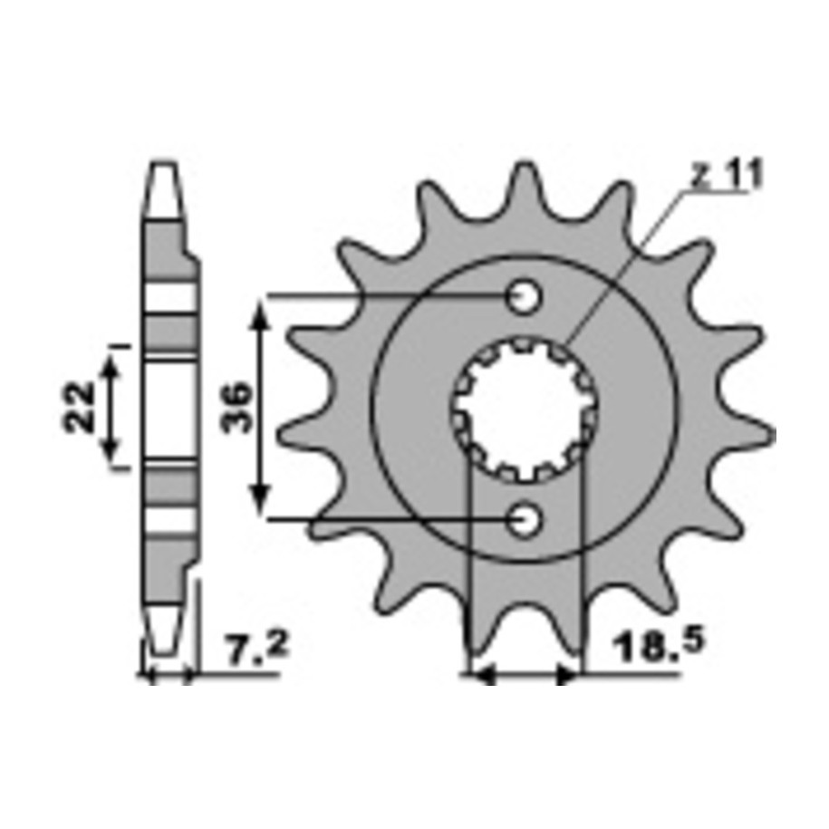 Pignon PBR acier standard 2067 - 520