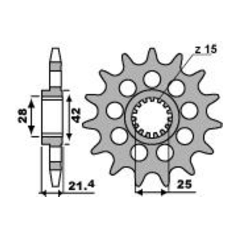 Pignon PBR acier standard 2150 - 525