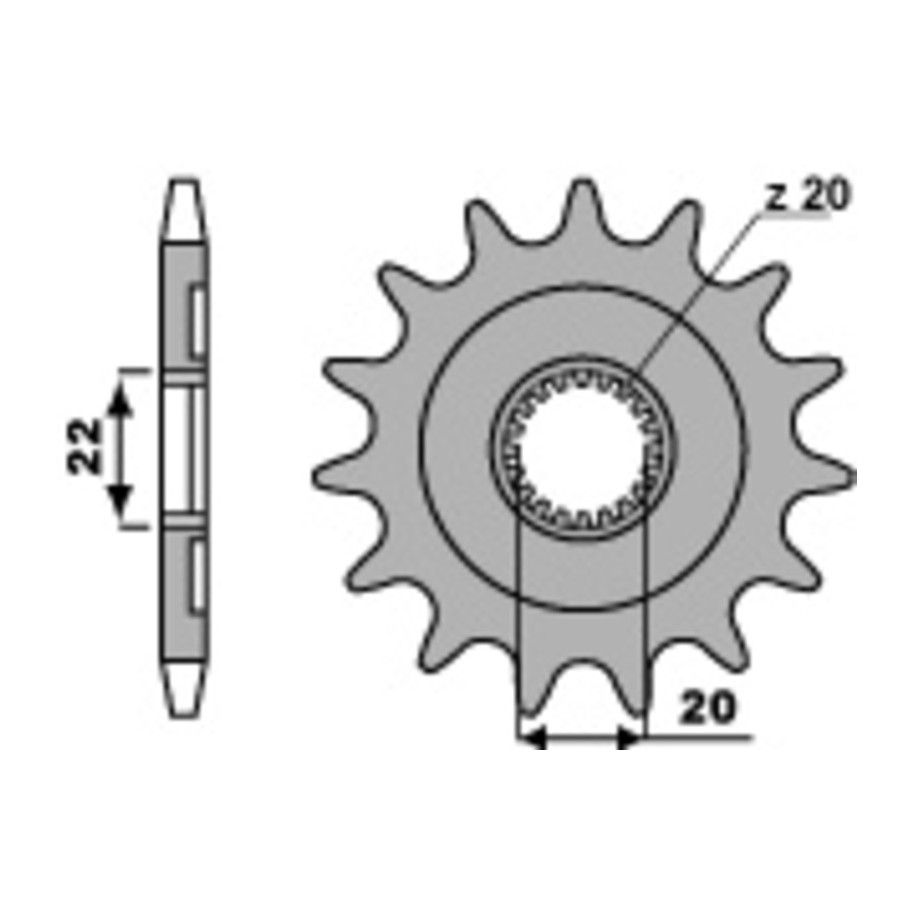 Pignon PBR acier standard 2103 - 520