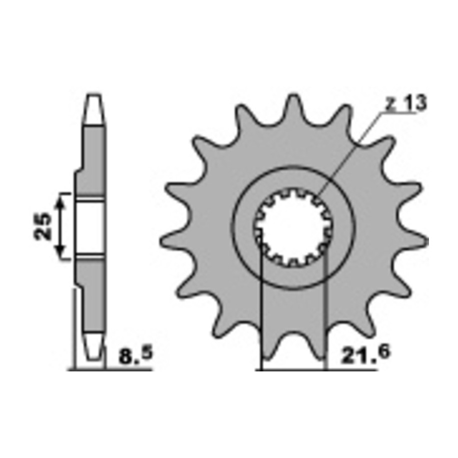 Pignon PBR acier standard 2137 - 525