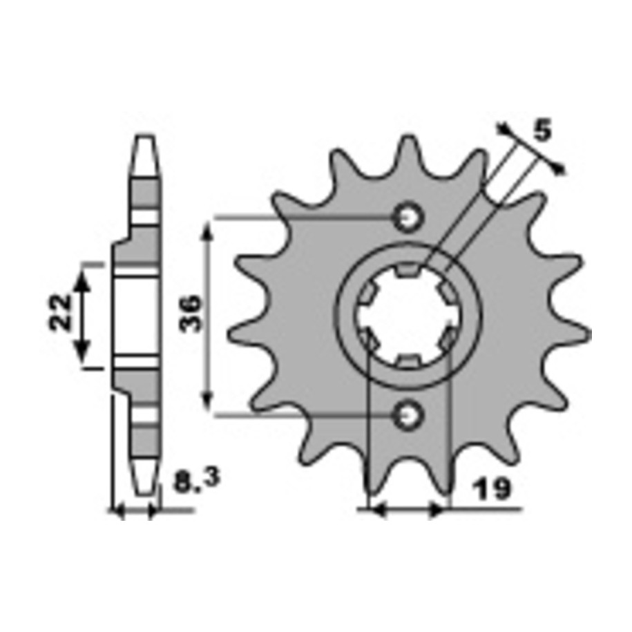 Pignon PBR acier standard 2502 - 520