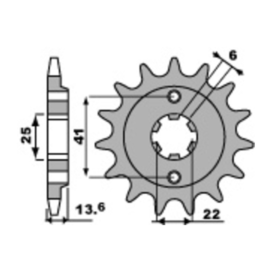 Pignon PBR acier standard 293 - 525