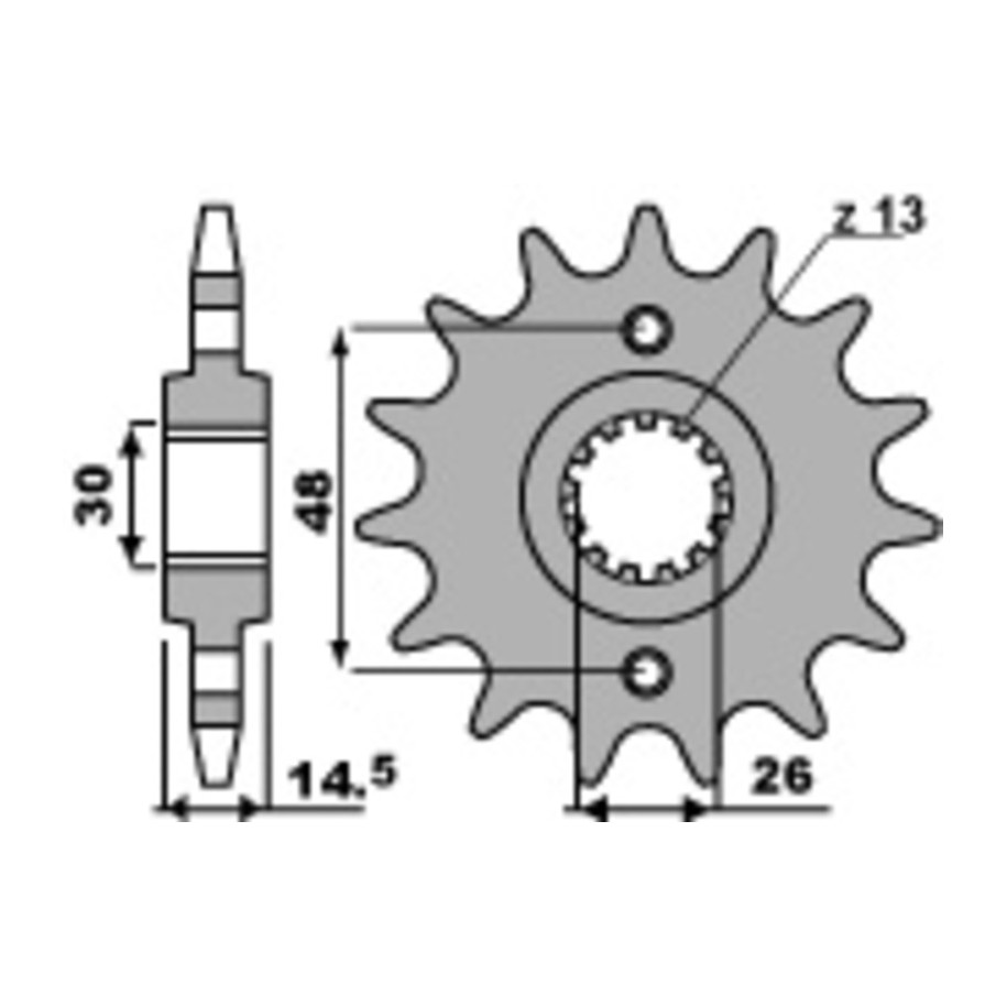Pignon PBR acier standard 339 - 530