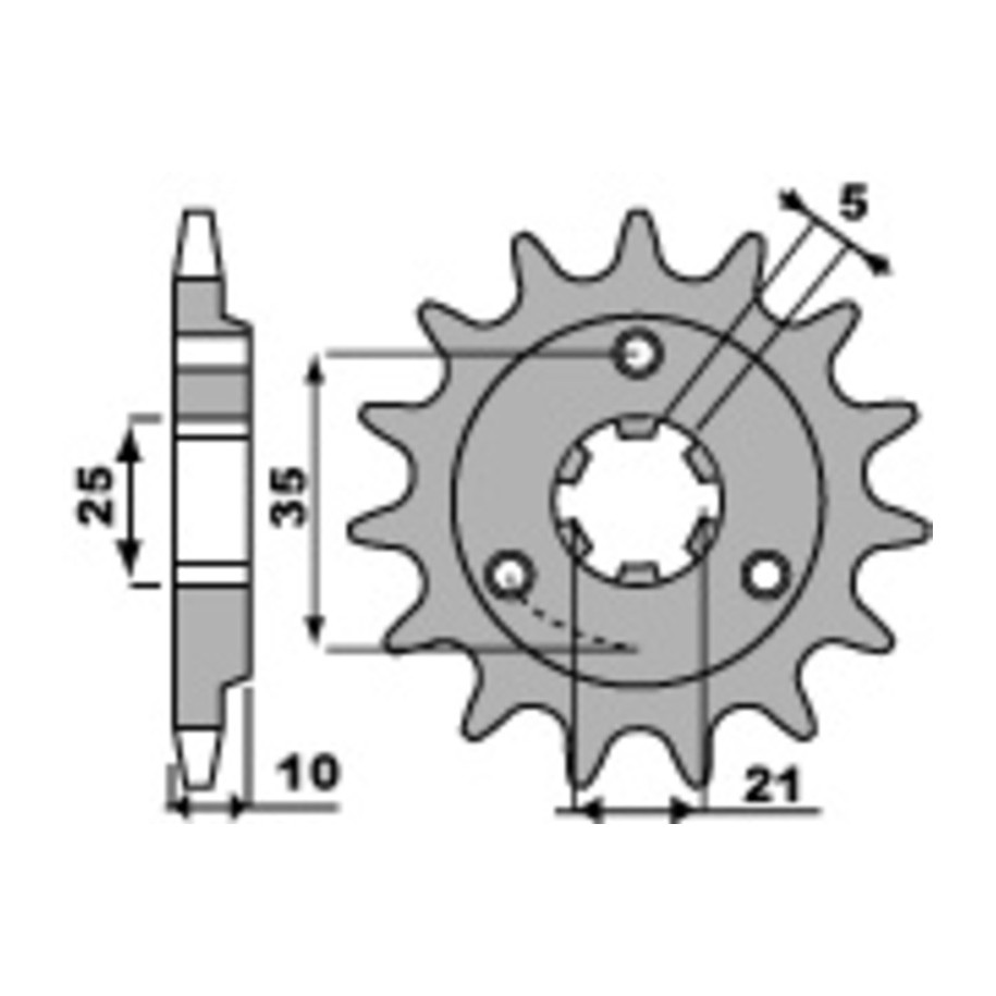 Pignon PBR acier standard 412 - 520