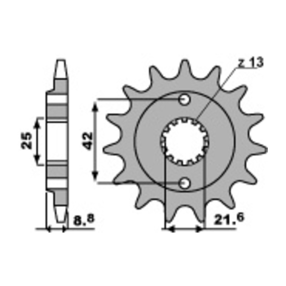 Pignon PBR acier standard 525 - 520