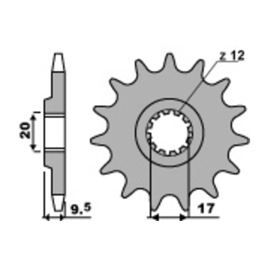 Pignon PBR acier standard 7005 - 420