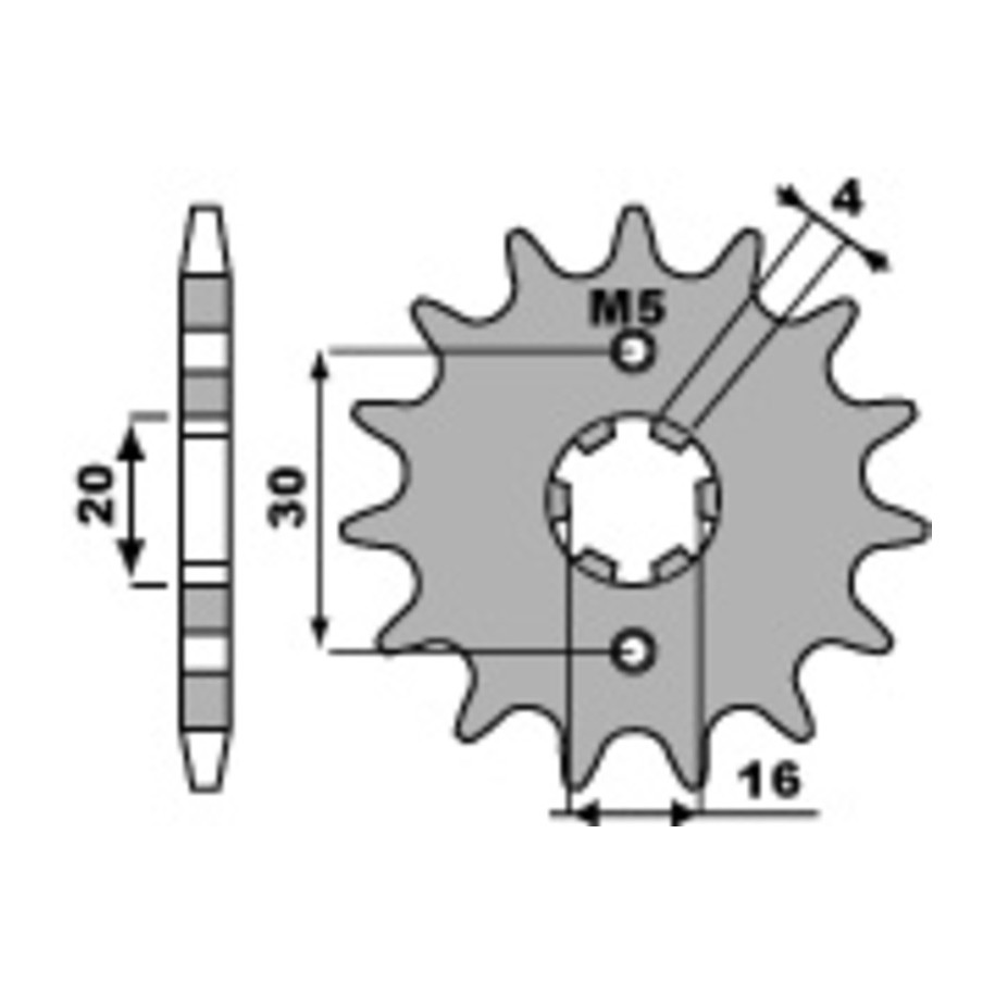 Pignon PBR acier standard 710 - 428