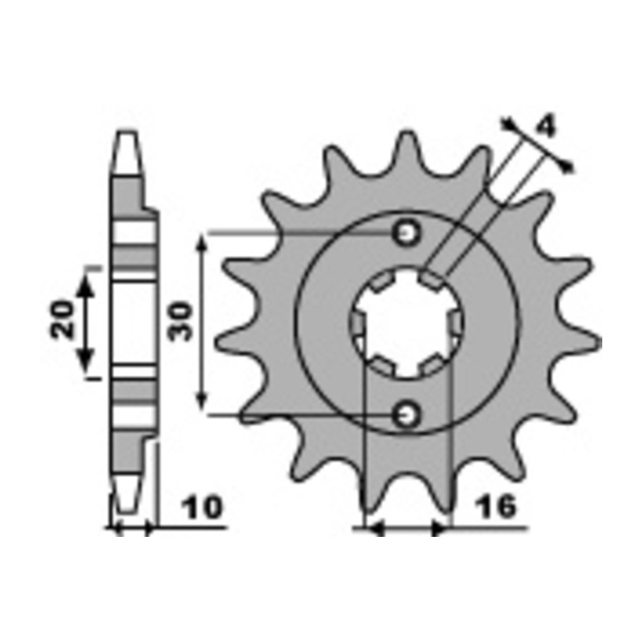 Pignon PBR acier standard 720 - 520