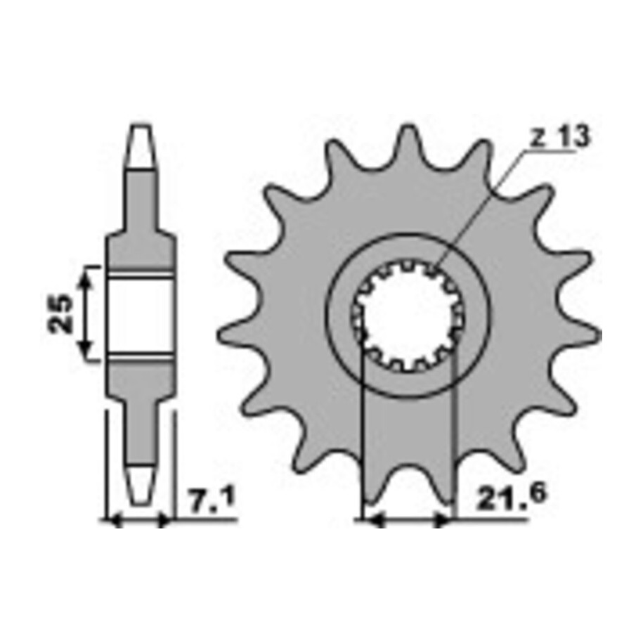 Pignon PBR acier standard 585F - 520