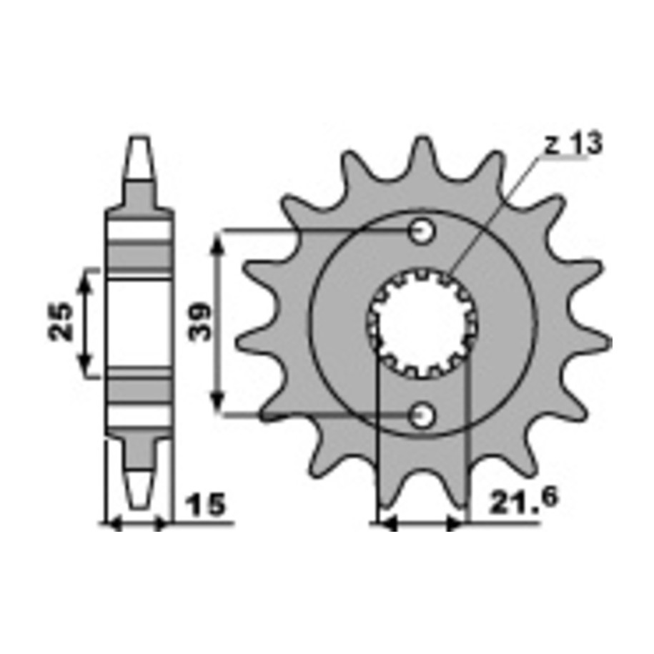 Pignon PBR acier standard 2128 - 520