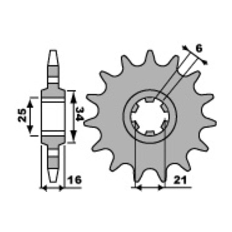 Pignon PBR acier standard 2152 - 520