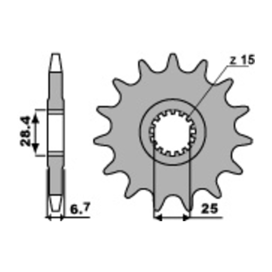 Pignon PBR acier standard 2168 - 520