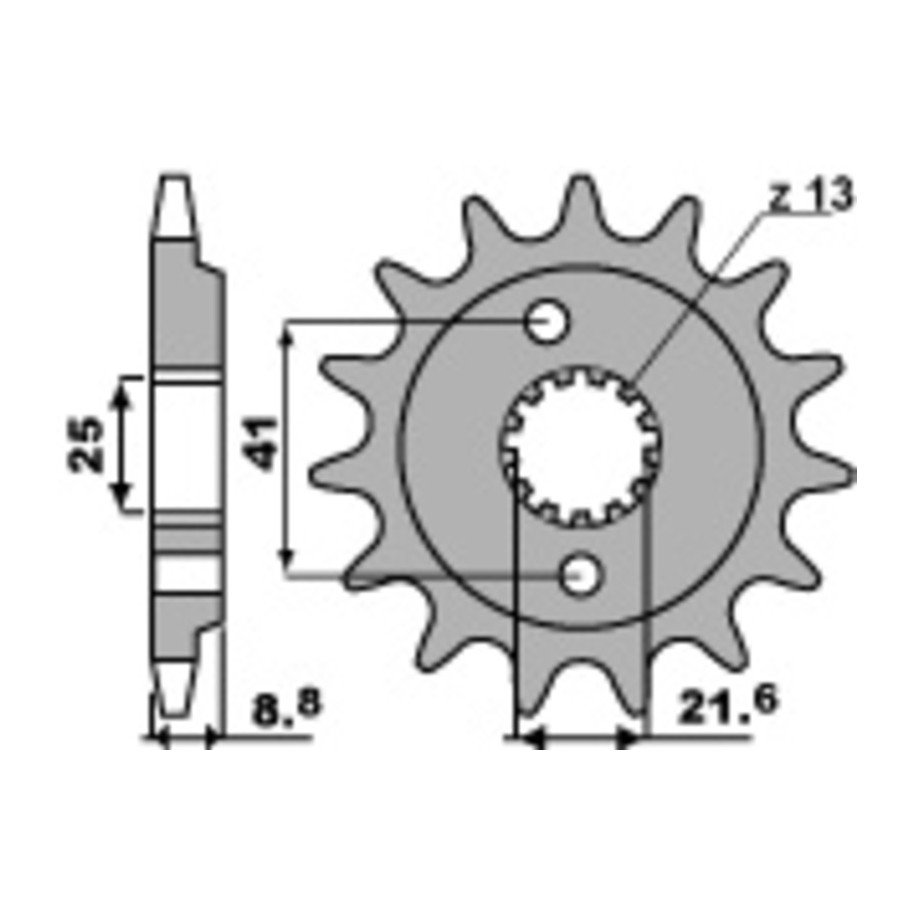 Pignon PBR acier standard 350 - 520