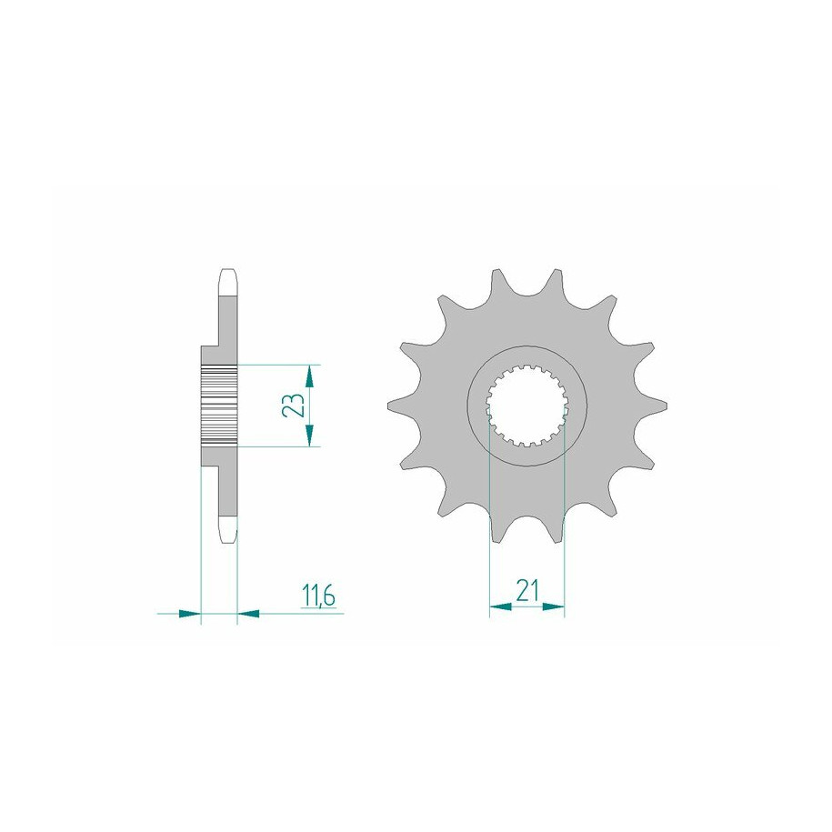 Pignon AFAM acier standard 21307 - 520