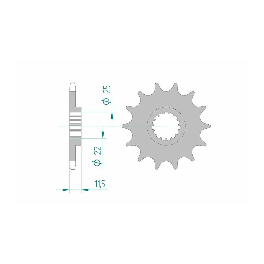 Pignon AFAM acier standard 73303 - 520