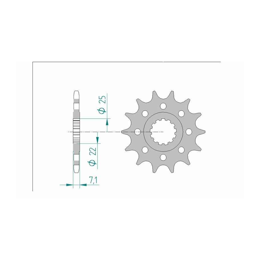 Pignon AFAM acier standard 24511 - 520