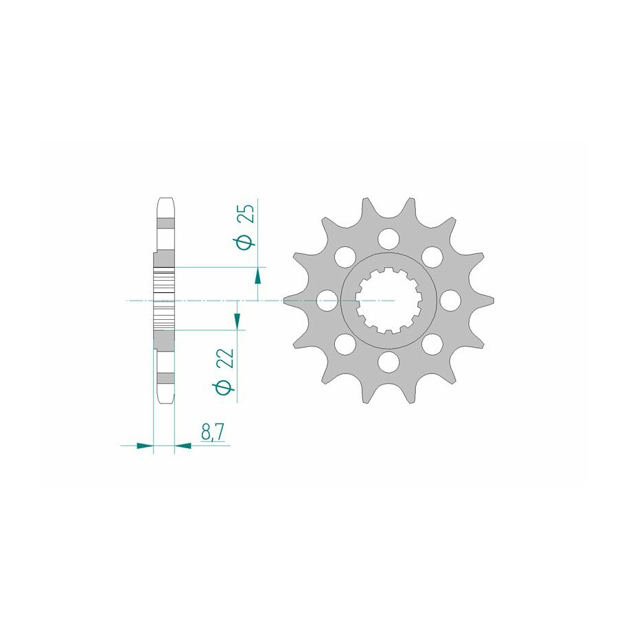 Pignon AFAM acier standard 28403 - 525