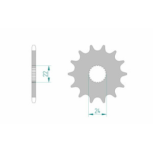 Pignon AFAM acier standard 61201 - 520