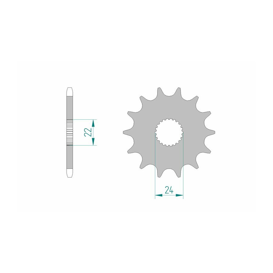 Pignon AFAM acier standard 61201 - 520