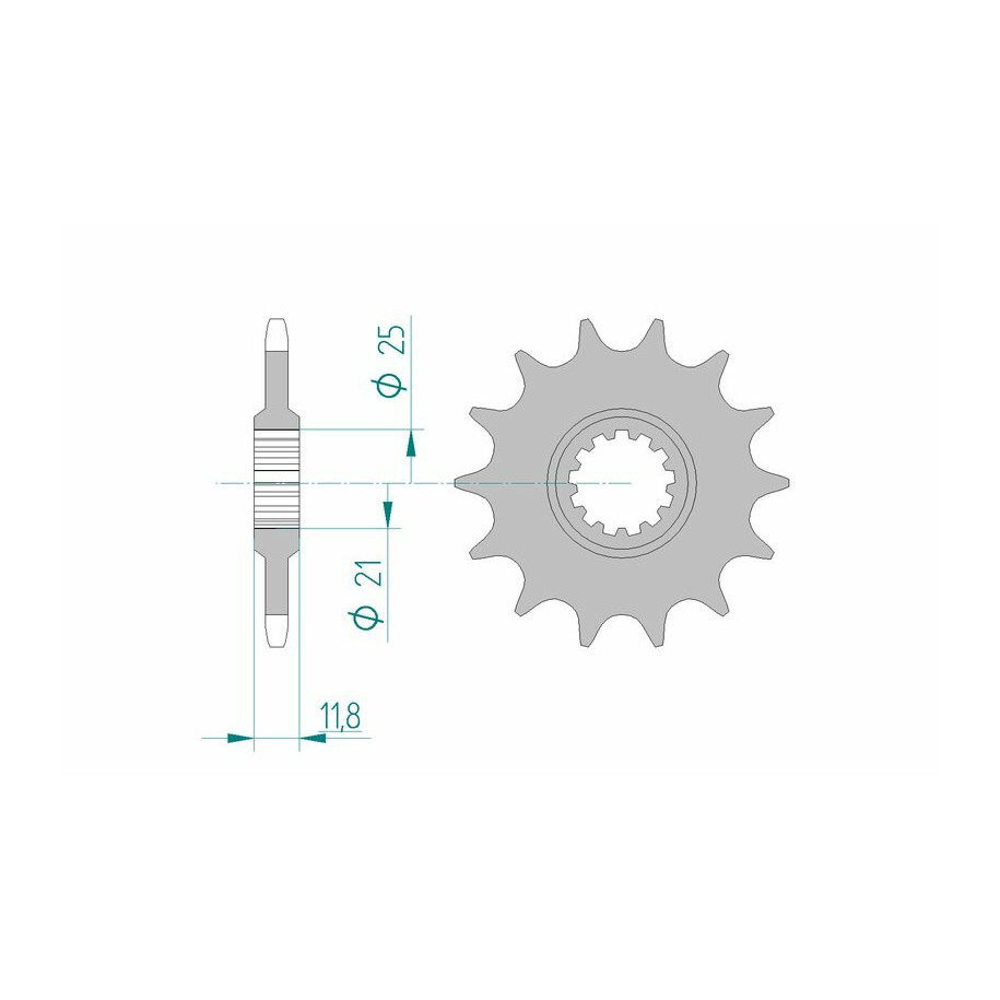 Pignon AFAM acier standard 64302 - 520
