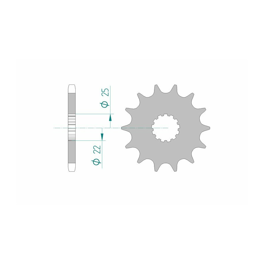 Pignon AFAM acier standard 28401 - 525