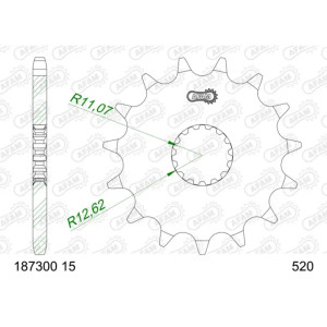Pignon AFAM acier standard 187300 - 520