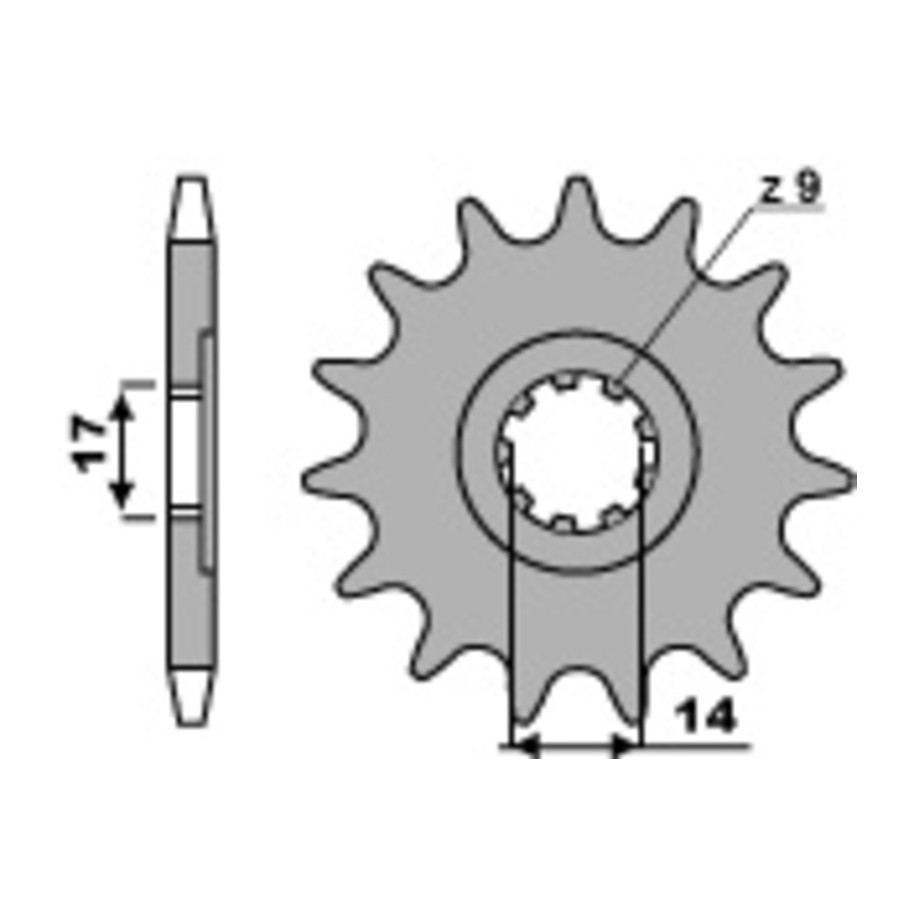 Pignon PBR acier standard 210 - 428