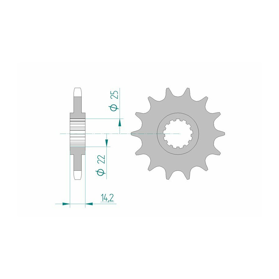 Pignon AFAM acier standard 24602 - 525