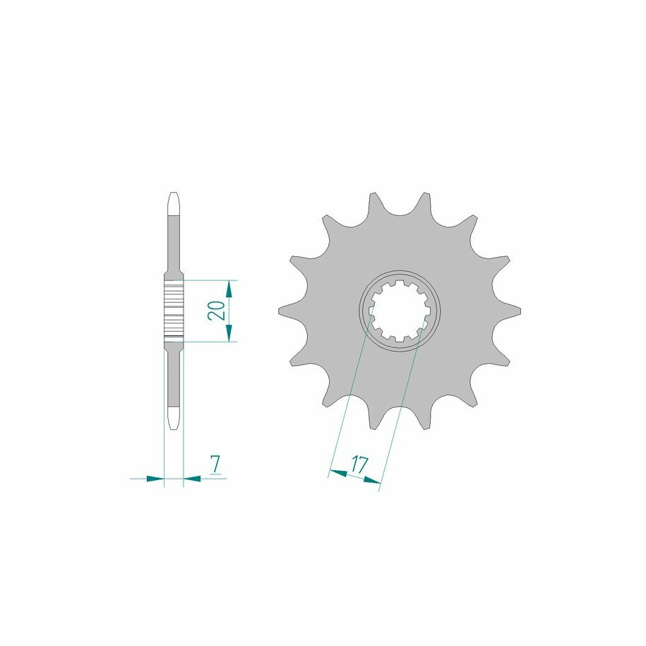 Pignon AFAM acier standard 94107 - 415