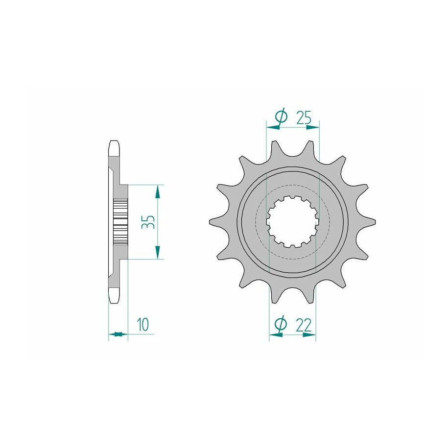 Pignon AFAM acier standard 94604 - 520