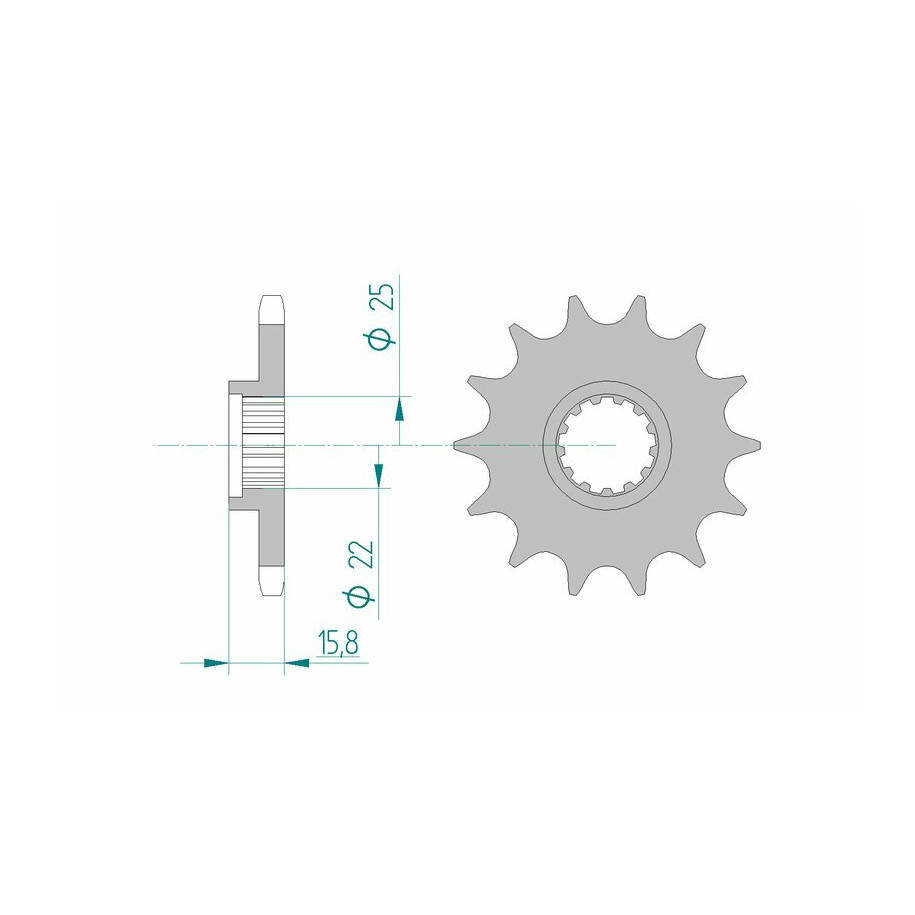 Pignon AFAM acier standard 24508 - 525