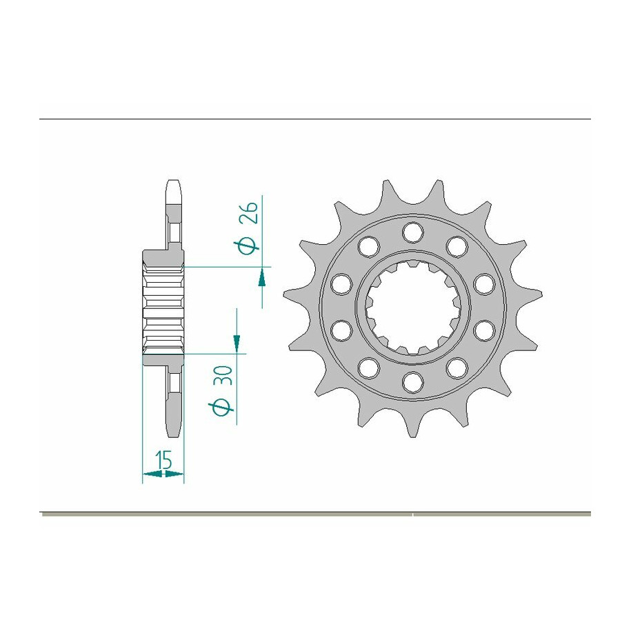 Pignon AFAM acier standard 166801 - 520